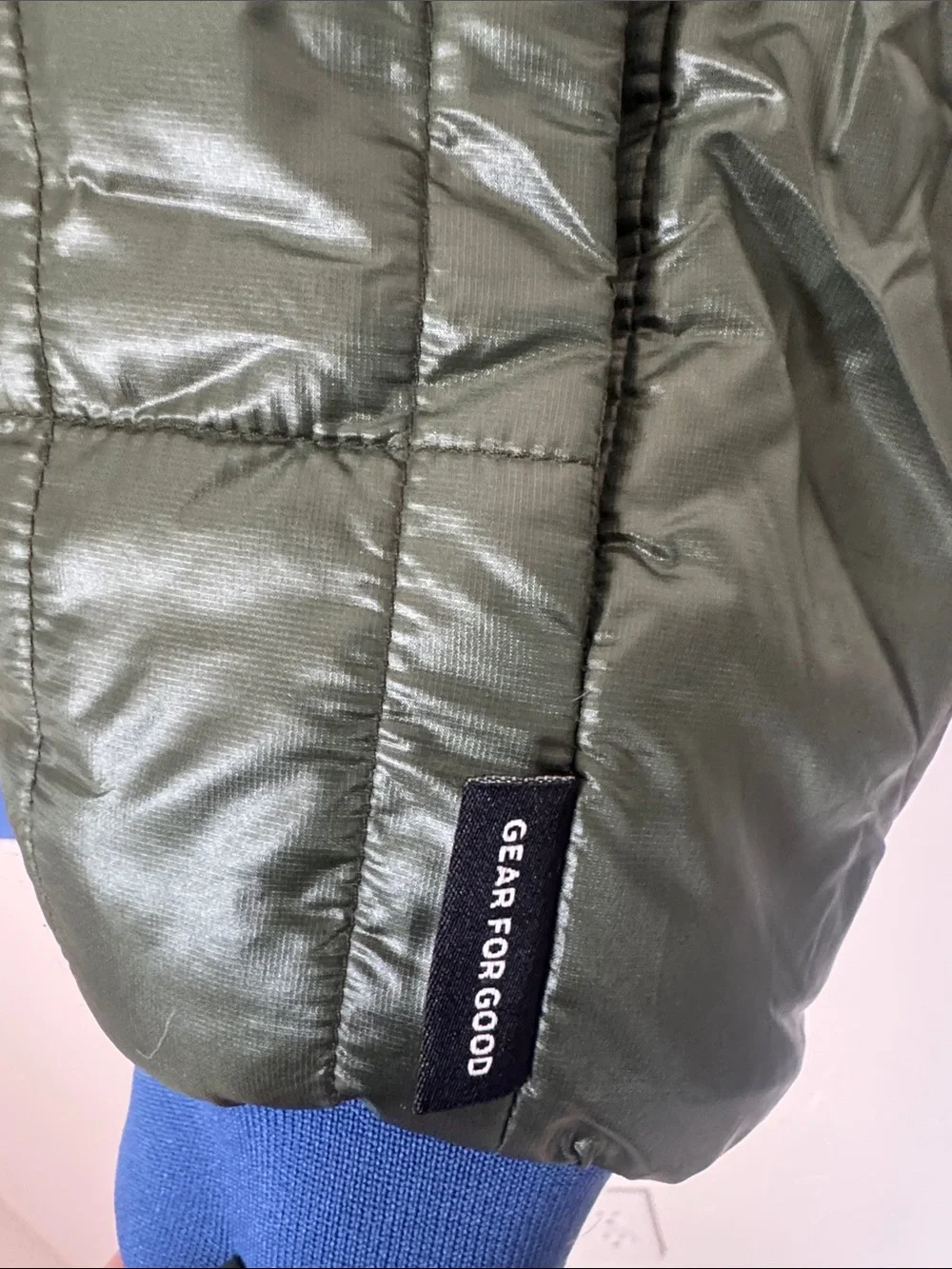 Cotopaxi Kusa Reversible Insulated Bomber Jacket Olive Green Tan Llama Women’s M